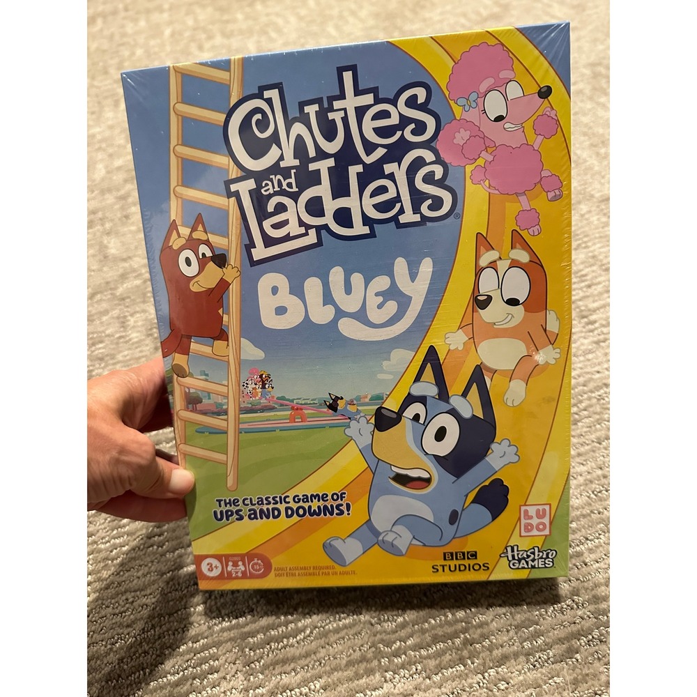 Hasbro Gaming Bluey Chutes and Ladders Board Game for Kids Ages 3 and Up NEW